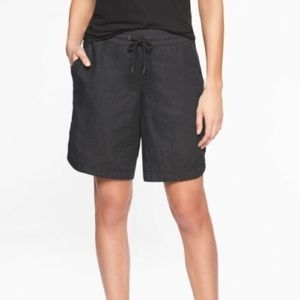 Gray Athleta Bali Linen Bermuda Shorts
